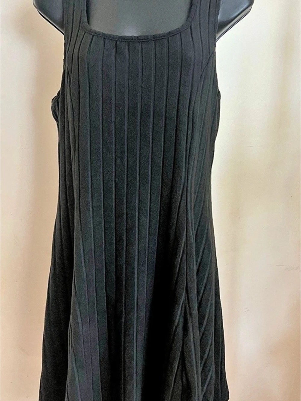 Ribbed Maxi Dress in Black Like New